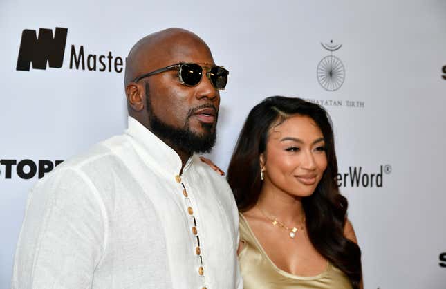 Executive producers Jay “JEEZY” Jenkins and Jeannie Mai Jenkins attend the Los Angeles premiere of “Surviving Sex Trafficking” on March 24, 2022 in Los Angeles, California.