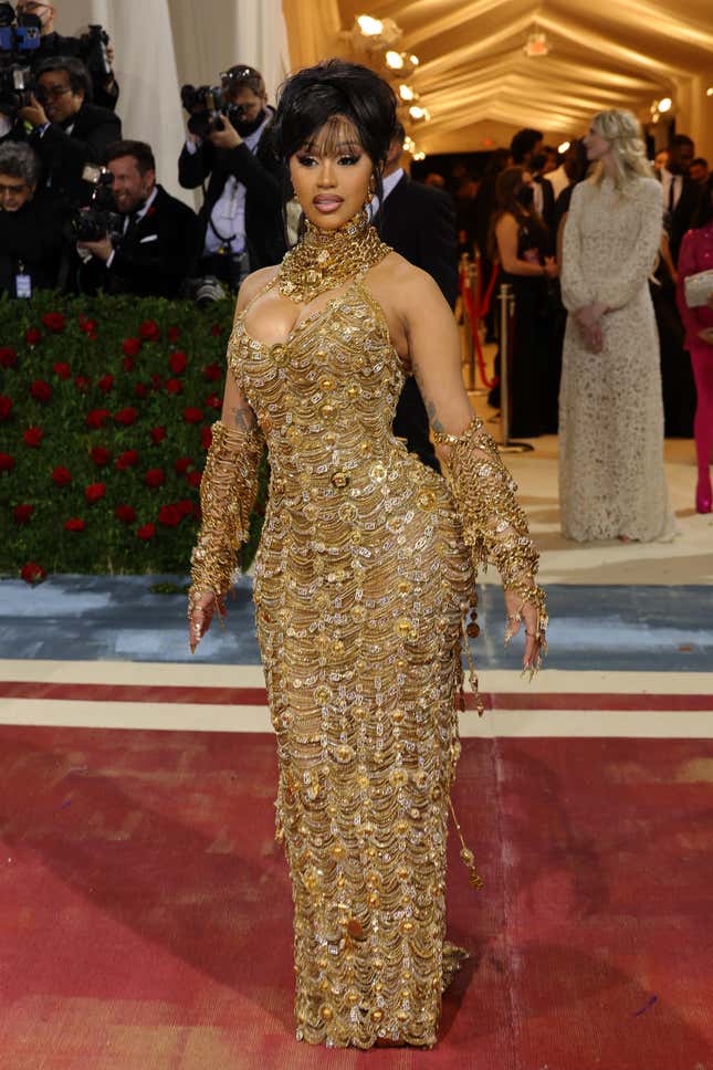 Cardi B attends The 2022 Met Gala Celebrating “In America: An Anthology of Fashion” at The Metropolitan Museum of Art on May 02, 2022 in New York City.