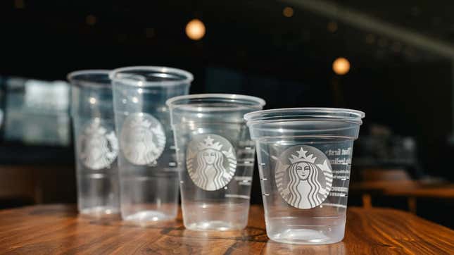 Starbucks said its tall, grande, and venti cups will all use the same size lid.