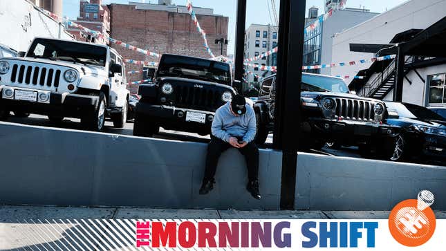 A car dealership stands in Manhattan on October 28, 2021 in New York City. 