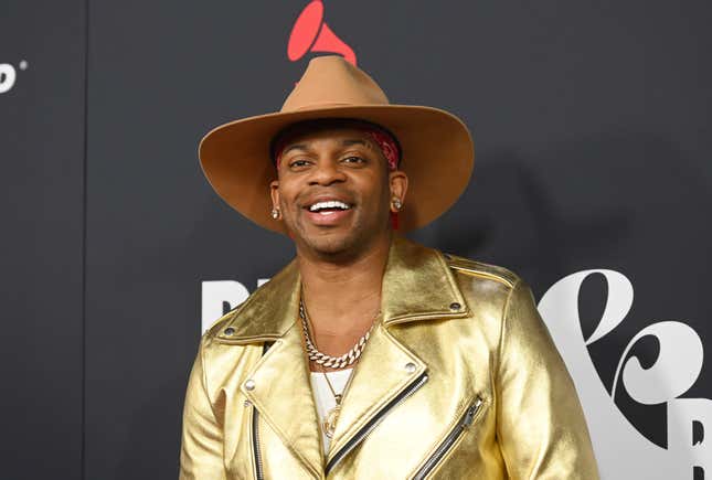 Jimmie Allen at the 2023 MusiCares Persons Of The Year Gala held at the Los Angeles Convention Center on February 3, 2023 in Los Angeles, California.