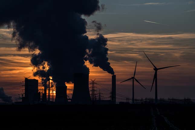 A power plant near Bergheim, Germany.