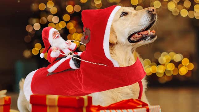 Santa Dog Costume Christmas Pet Clothes | $31 | Amazon