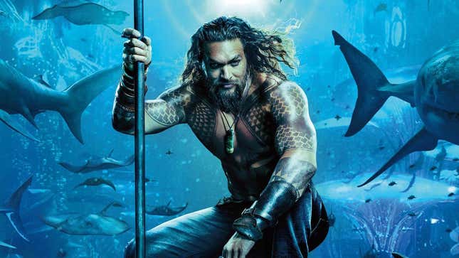 Jason Momoa as Aquaman in a poster for the titular 2018 film. 