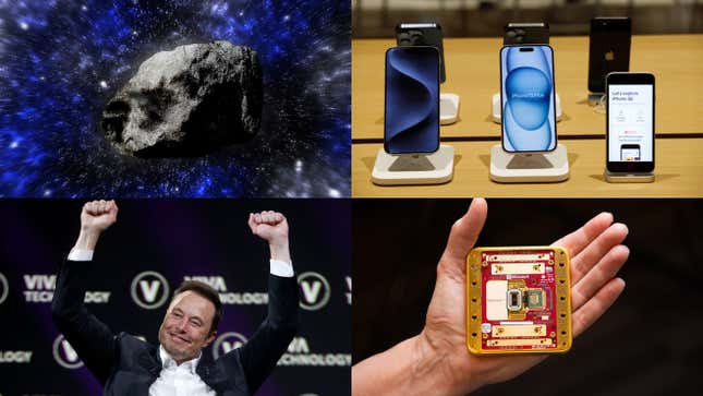 Image for article titled Microsoft&#39;s quantum breakthrough, Elon Musk&#39;s X turnaround, and Apple&#39;s new iPhone: Tech news roundup