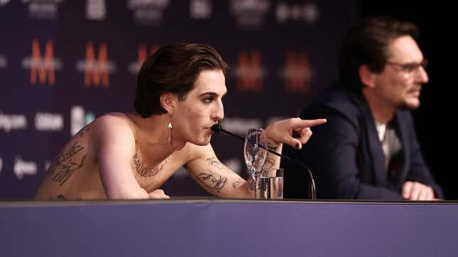 Image for article titled Eurovision Guy Who Looked Like He Was Doing Coke Was NOT Doing Coke, Says Eurovision Guy