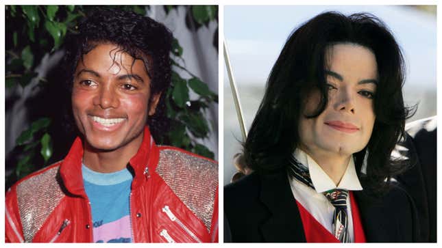 Michael Jackson, 1983 ; Michael Jackson, 2005.