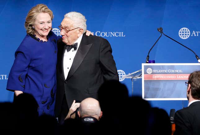With former US secretary of state Hillary Clinton, May 2013.