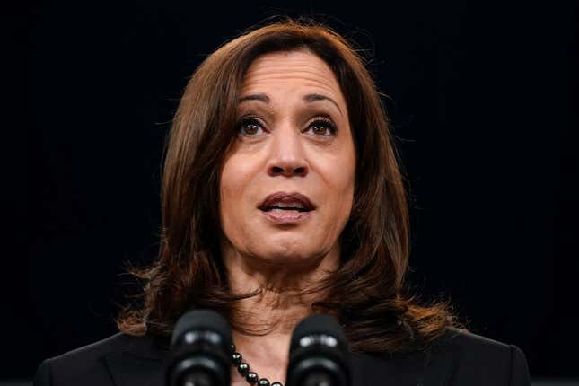 Vice President Kamala Harris speaks during an event to announce plans to address racial and ethnic bias in home valuations in the South Court Auditorium on the White House campus, Wednesday, March 23, 2022, in Washington.