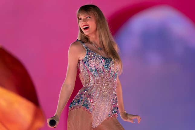 FILE - Taylor Swift performs during &quot;The Eras Tour&quot; in Nashville, Tenn., on May 5, 2023. Swift is releasing her &quot;Taylor Swift: The Eras Tour” concert film on Oct. 13. (AP Photo/George Walker IV, File)