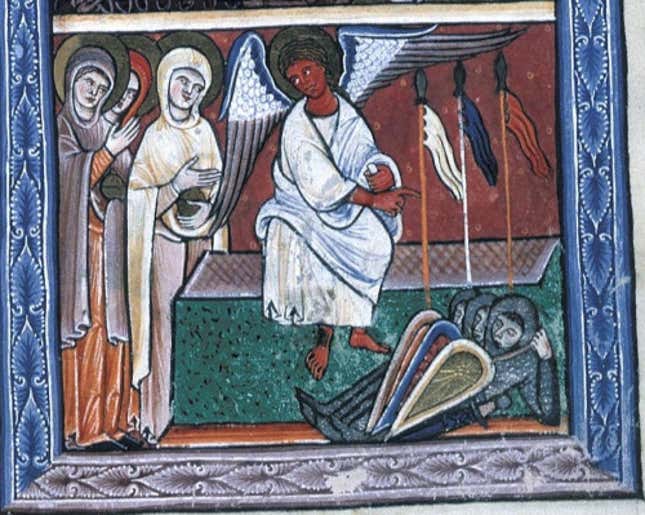 Miniature from Psalter, circa 1240.