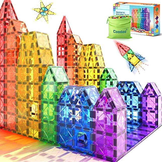 Image for article titled Magnetic Tiles Kids Toys STEM Magnet Toys for Toddler Magnetic Blocks Building Toys Preschool Learning Sensory Montessori Toys for 3+ Year Old Boys and Girls, Now 17% Off