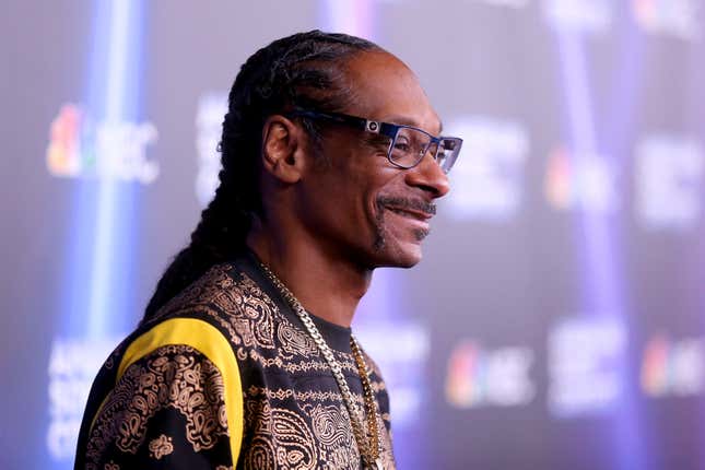  Snoop Dogg attends the premiere of NBC’s “American Song Contest” on March 21, 2022 in Universal City, California.