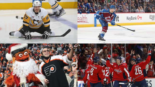 Image for article titled This week in the NHL: Sidney Crosby is having a moment; Devon Toews is not happy; the Flyers, well, they're the Flyers