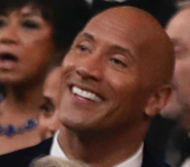 Dwayne Johnson, just taking it in.