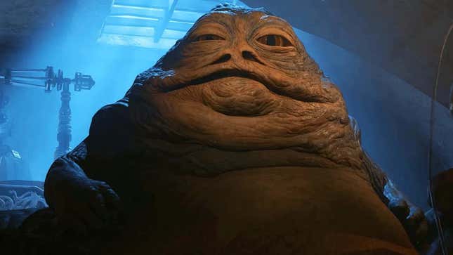 An image shows Jabba the Hutt.