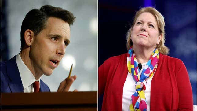 Image for article titled Josh Hawley, Noted Feminist, Decries 'Misogyny' Against Justice Clarence Thomas' Insurrectionist Wife