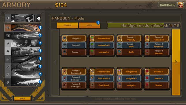 A screenshot shows a mod selection screen.