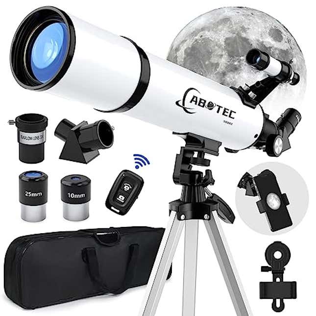 Image for article titled Sky-gazing Made Easy with 50% Off the ABOTEC Telescope