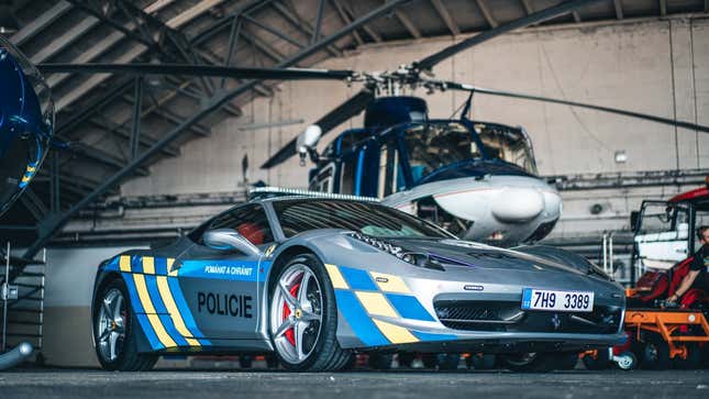 Image for article titled Czech Police Use Car-Nerd Logic to Justify Seized Ferrari 458 Patrol Car