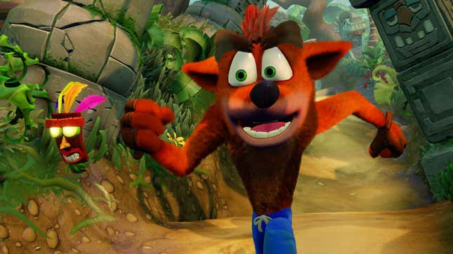 A screenshot shows Crash Bandicoot. 