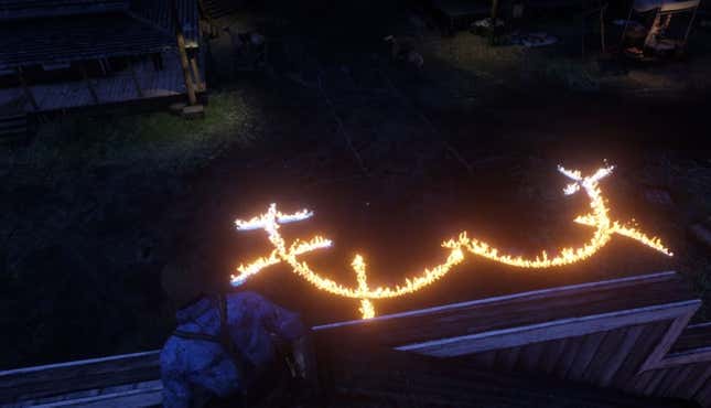 Image for article titled Red Dead Redemption Fire Art Climaxes Spectacularly