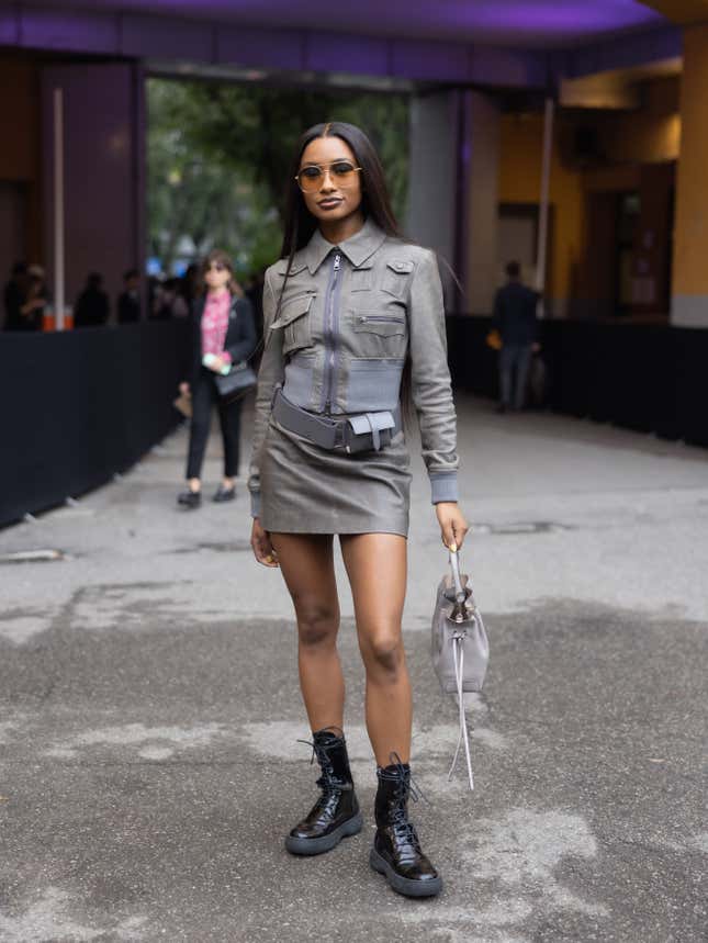 Image for article titled What Black Celebs Are Wearing To Milan Fashion Week 2023