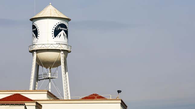 A water tower at Paramount Studios