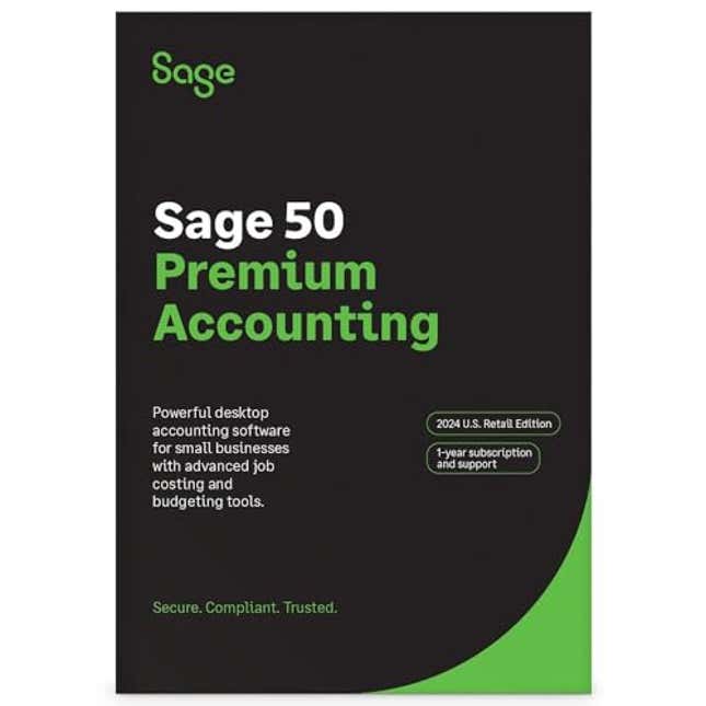 Image for article titled SAGE 50 PREMIUM ACCOUNTING 2024 U.S. 1-USER 1-YEAR SUBSCRIPTION, Now 27% Off