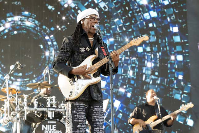 INGLEWOOD, CALIFORNIA - AUGUST 31: Rock and Roll Hall of Fame inductee Nile Rodgers of Chic performs onstage during the Fool in Love Festival at Hollywood Park Grounds on August 31, 2024 in Inglewood, California.