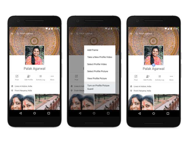 Facebook explains how to turn on privacy guard.