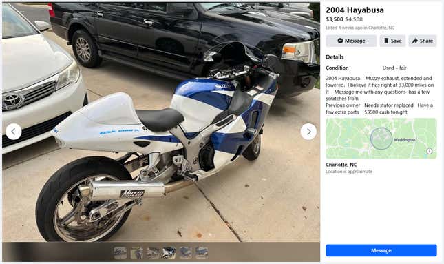 Image for article titled How Cheap Is Too Cheap For A Suzuki Hayabusa?