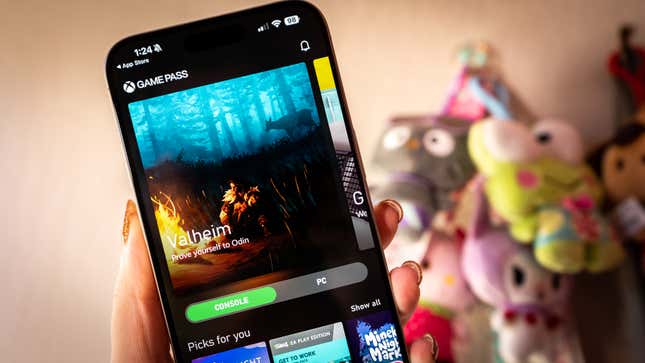 A photo of Xbox Game Pass on an iPhone 15 Pro Max
