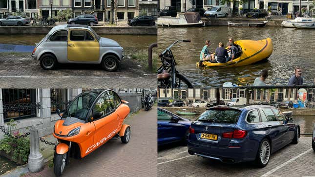 Image for article titled Amsterdam Is The Land Of Weird Motorcycles And Clog-Shaped Boats