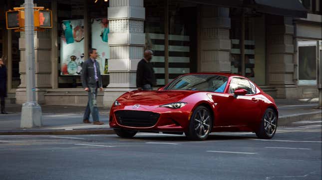 A red 2024 Mazda MX-5