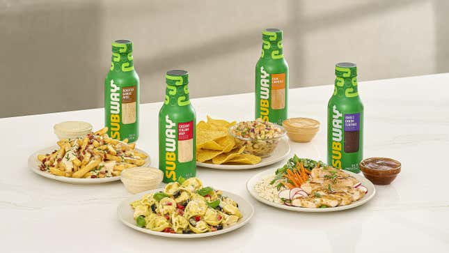 Nuevas salsas y aderezos embotellados de Subway