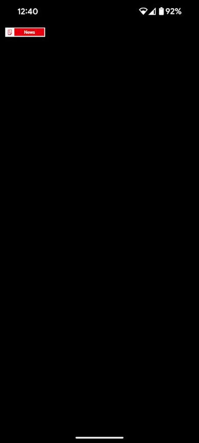 A black screen.