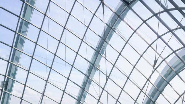 Una ventana en el Aeropuerto Changi de Singapur