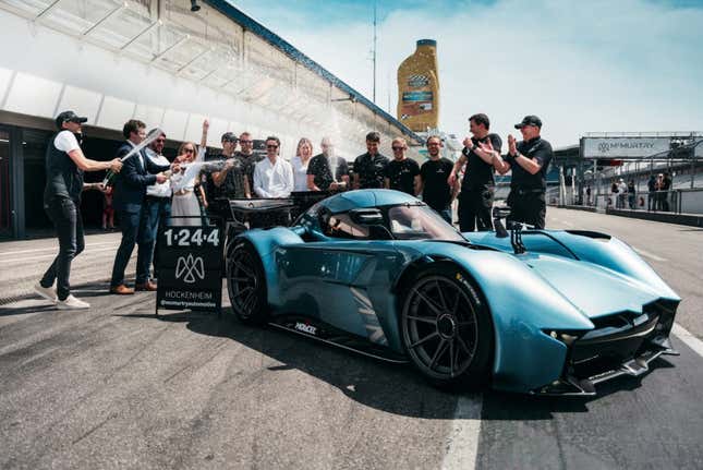 Image for article titled This Tiny British EV Is So Much Faster On Track Than An AMG One Hypercar