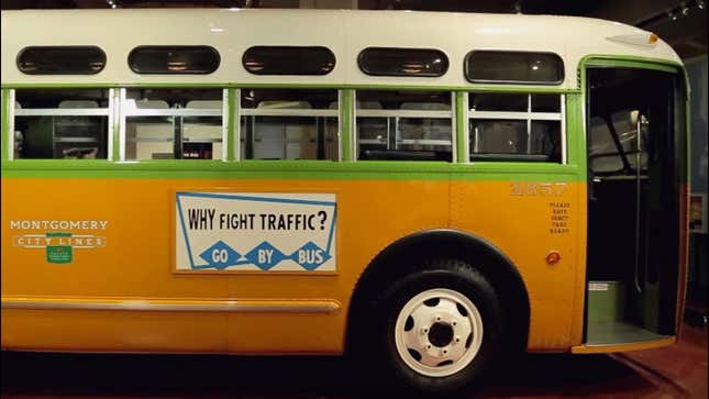 Rosa Parks' bus in the Henry Ford museum