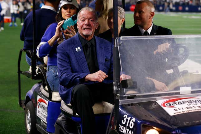 Image for article titled Foot-in-mouth social media user Jim Irsay might’ve broken NFL rules with latest message