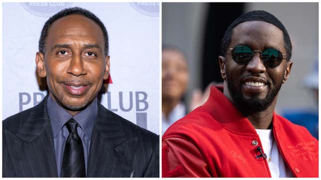 Stephen A. Smith, left; Diddy.