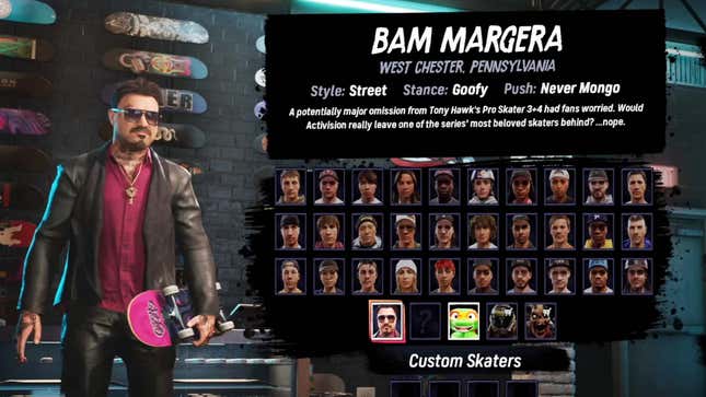 Image for article titled You Can Unlock Bam Margera In THPS 3+4 Without Even Skating