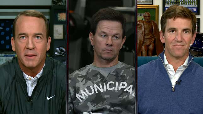 Image for article titled Mark Wahlberg has the same enthusiasm for the ManningCast as we do