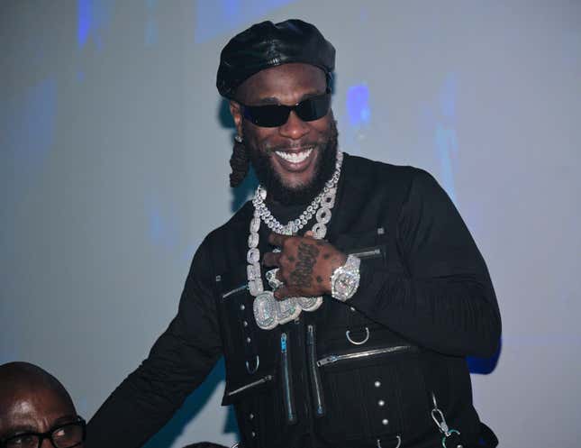 Burna Boy attends the Burna Boy: I Told Them Tour After Party at The Bank Event Center on March 9, 2024 in Atlanta, Georgia.