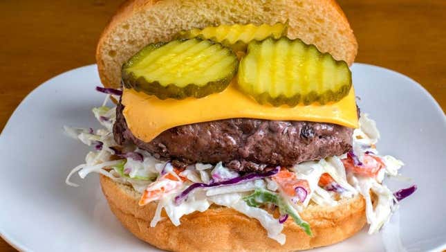 burger with coleslaw