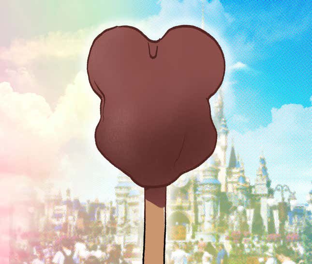 Mickey Mouse ice cream bar.