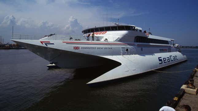 HSC Hoverspeed Great Britain is a 74-meter-long, ocean-going catamaran built in 1990 by Incat for the UK company Hoverspeed.