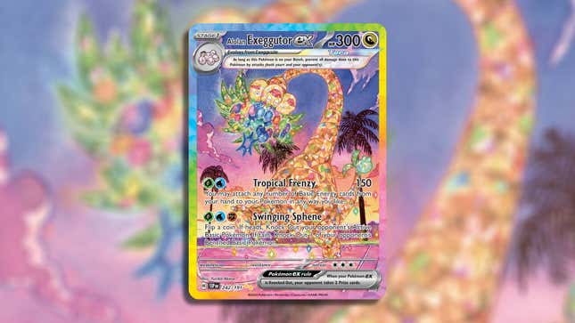 Alolan Exeggutor ex Special Illustration Rare.