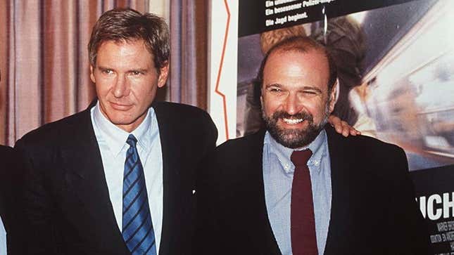Harrison Ford and Andrew Davis at the German premiere of The Fugitive